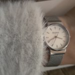 Ancher Three Hand Silver Tone Steel Mesh Watch