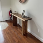 Live edge wood online sansur console table