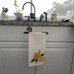 Yellow And White Embroidered Geo Shapes Kitchen Towel - World Market