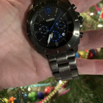 Privateer Chronograph Black Stainless Steel Watch - BQ2818 - Fossil