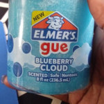 4) ELMER'S GUE 8oz BLUE BLUEBERRY SCENT Premade Slime (Safe Non