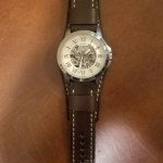 22mm Dark Brown Leather Watch Strap S221240 Fossil