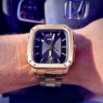 Inscription Three-Hand Date Gold-Tone Stainless Steel Watch