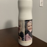 Simple Collage Stainless Steel Water Bottle with Straw by Shutterfly