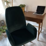 Dark green velvet on sale leighton upholstered office chair
