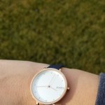 Hagen Three Hand Ocean Blue Leather Watch