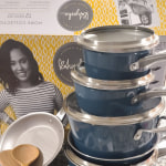 Fingerhut - Ayesha Curry Collection 6-Qt. Round Cast Iron Enamel Covered Dutch  Oven