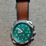 Bronson Chronograph Black LiteHide™ Fossil FS5874 Watch Leather - 
