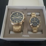 His and Her Chronograph Gold-Tone 