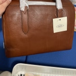 Fossil Sydney Satchel, Black/Brown, One Size,  price tracker /  tracking,  price history charts,  price watches,  price  drop alerts