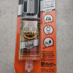 Gorilla 2 Part Epoxy, 5 Minute Set, .85 ounce Syringe, Clear 