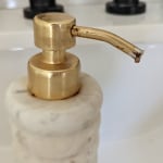 White Marble Ribbed Liquid Soap Dispenser by World Market