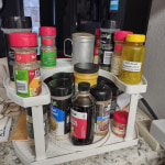 Allstar Innovations Spice Spinner Three-Tiered Spice Organizer & Holder  That Saves Space, Keeps Everything Neat, Organized & Within Reach With Dual