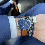 Neutra Chronograph Luggage Leather Watch and Bracelet Set
