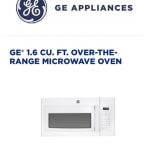 GE® 1.6 Cu. Ft. Over-the-Range Microwave Oven - JVM3160DFWW - GE Appliances