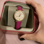 Carlie Three-Hand Pink LiteHide™ Leather Watch - ES5177 - Fossil