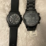 - Black - Watch Stainless Fossil Steel Nate JR1401 Chronograph