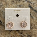 Be Iconic Mother-of-Pearl Stainless Steel Drop Earrings - JF03658040 -  Fossil