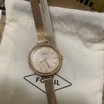 Classic Minute Three Hand Rose Gold Tone Stainless Steel Watch