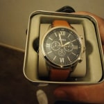 Flynn Chronograph Brown Leather Watch BQ2125IE Fossil