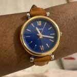 Carlie Mini Three-Hand Tan Leather 