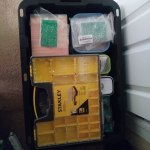 Stanley Compartment Box, 25 Compartments, Black/Yellow, 16 1/2 in