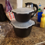 Pampered Chef 2 QT MICRO-COOKER® Microwave Pot - Rice or Veggies Drain &  Strain