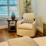 Feather filled clearance swivel brynn armchair