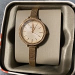 Classic Minute Three Hand Rose Gold Tone Stainless Steel Watch