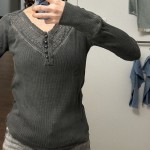 EMBROIDERED MESH YOKE HENLEY | Lucky Brand