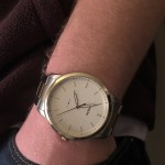The Minimalist Carbon Series Three Hand Gold Tone Stainless Steel