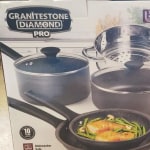 Granitestone Pro Pots and Pans Set 5 Piece Hard Anodized Premium Chef's  Cookware with Ultra Nonstick Diamond & Mineral Coating, Stainless Steel  Stay