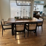 Live edge wood and resin cailen outlet coffee table