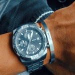 Stainless Fossil - FS5851 Steel Chronograph - Bronson Black Watch