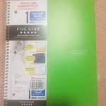 Five Star Wirebound Notebook Plus Study App, 1 Subject, College Ruled, Black  (820002A-WMT) 