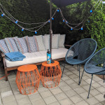 Metal faceted octavia on sale outdoor stool