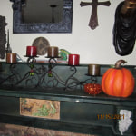 Fall Flowers And Pumpkns Tabletop Centerpece, Decorated Pumpkn