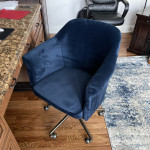 Navy blue velvet declan clearance upholstered office chair