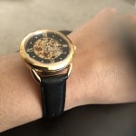 Fossil tailor mechanical black leather watch new arrivals