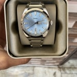 Date Stainless FS5822 - - Steel Fossil Everett Three-Hand Watch