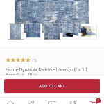  Home Dynamix Melrose Audrey Area Rug, 8x10, Ivory/Blue