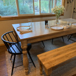 Teakwood theodora top dining table