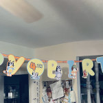 Bluey 1 Birthday Banner Personalized Party Backdrop Decoration – Cakecery