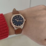 Eevie Three-Hand Date Pink Leather Watch - BQ3804 - Fossil
