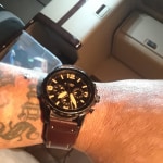 22mm Dark Brown Leather Watch Strap S221240 Fossil