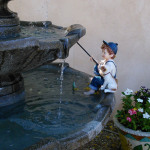 Little Boy Fishing Outdoor Garden Pond Sculpture