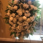 White Funeral Standing Spray White Funeral Standing Spray