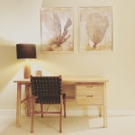 Graywashed calder desk with drawers sale