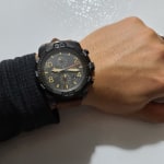Bronson Chronograph - Black - LiteHide™ Watch FS5874 Fossil Leather