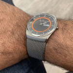 SKW6007 Day-Date Charcoal Watch Skagen Melbye Titanium Mesh Steel and -